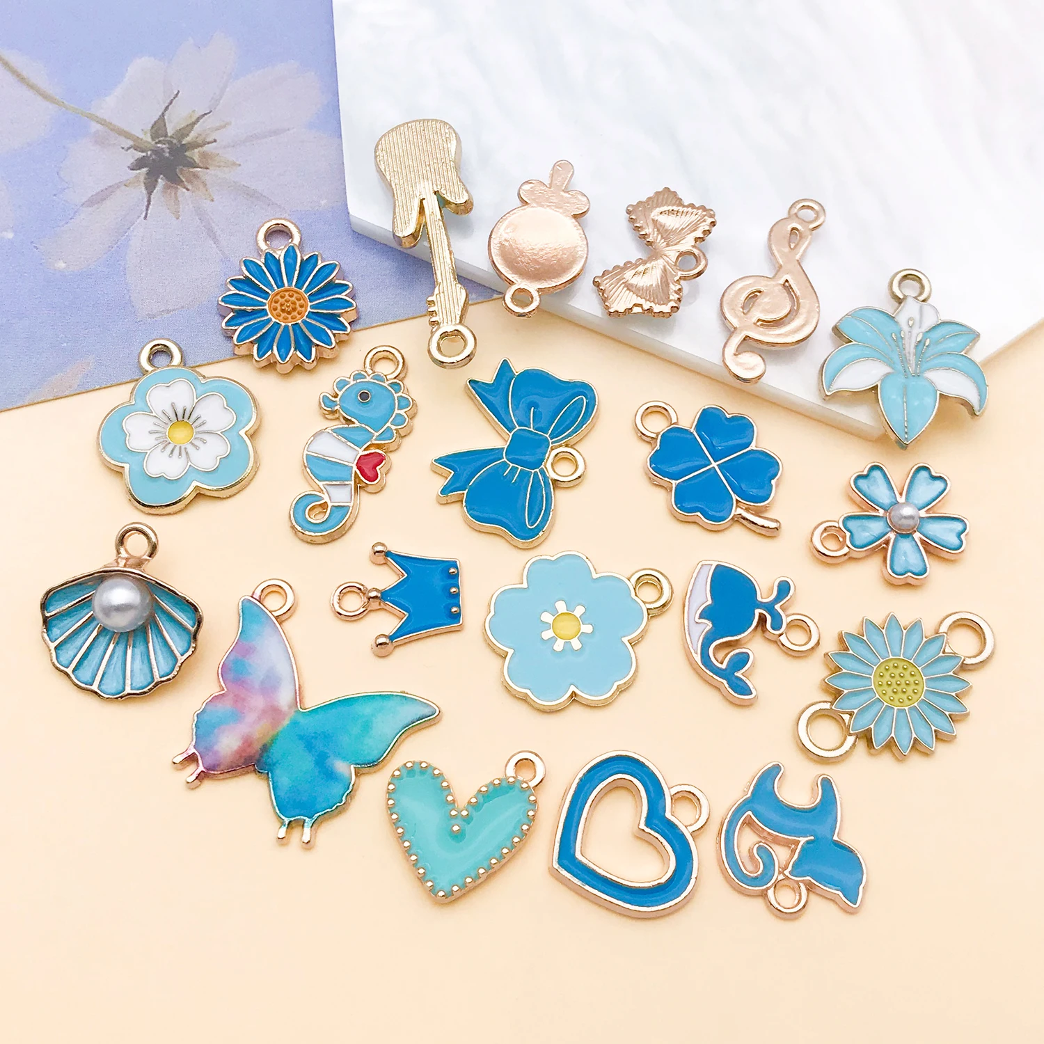 Enamel Charms Alloy Pendants for DIY Jewellery Making Accessories